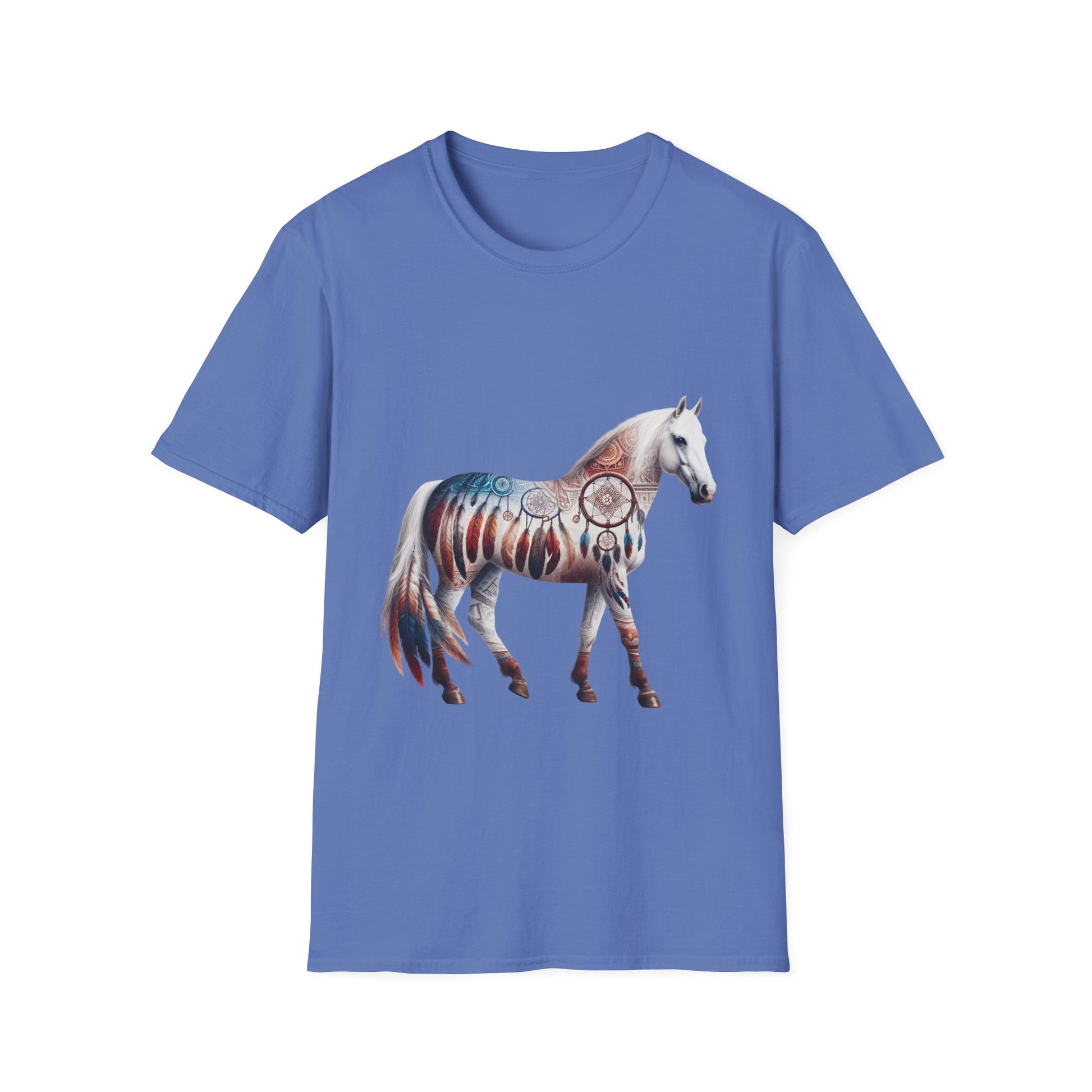 Horse-1. Native American Inspired / Unisex Graphic Tee Shirt - Global Warming Warrior Wear, "S.P.C." A Social Purpose Corporation  