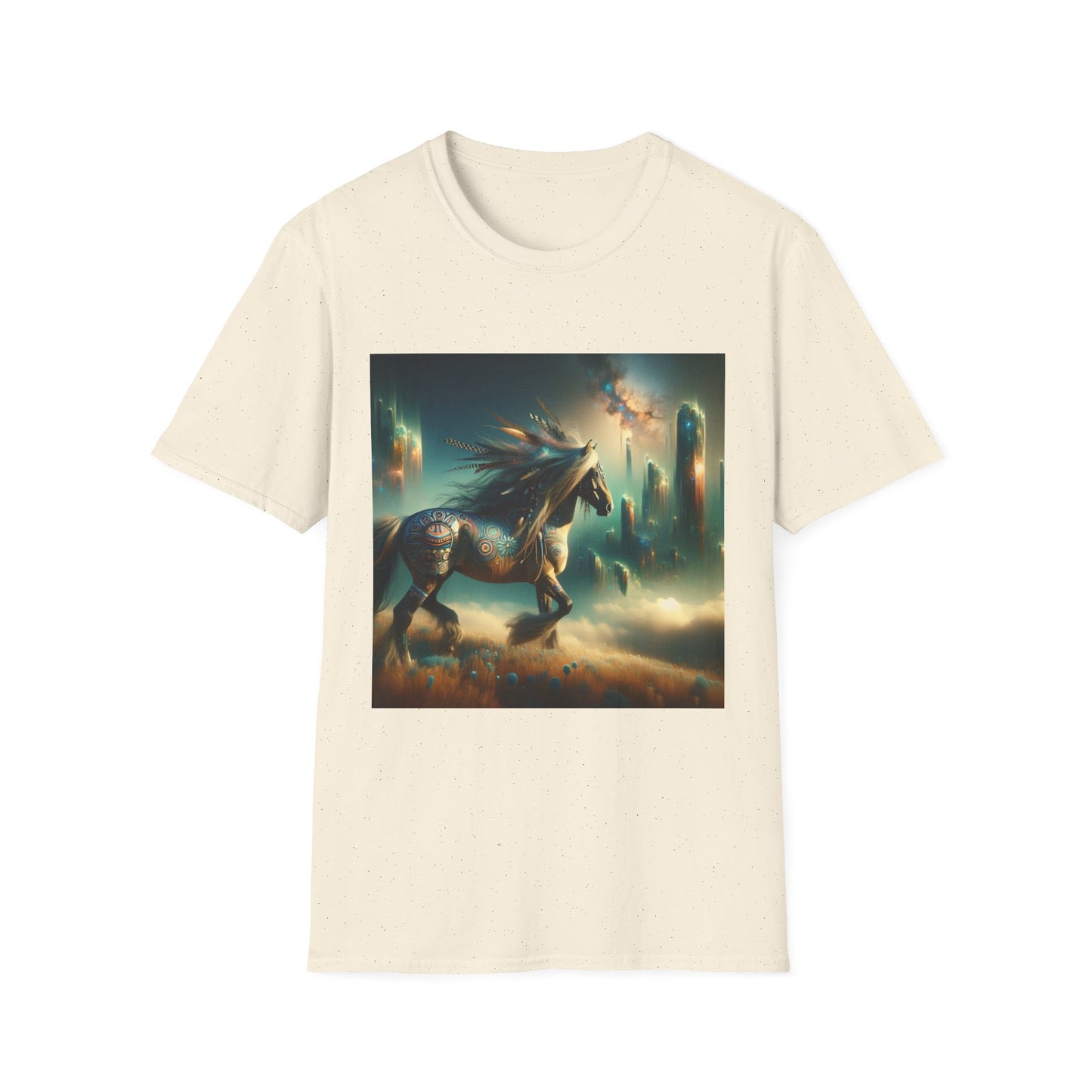 Horse-2B. Native American Inspired / Unisex Graphic Tee Shirt - Global Warming Warrior Wear, "S.P.C." A Social Purpose Corporation  