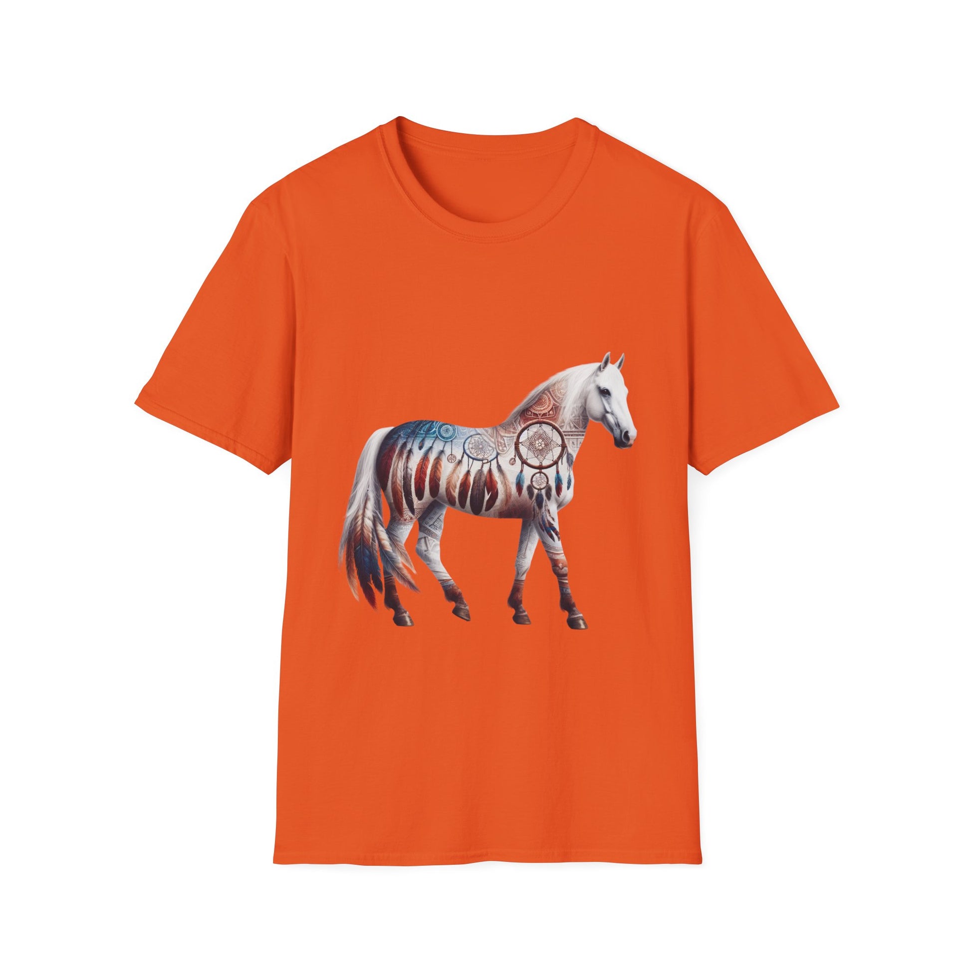 Horse-1. Native American Inspired / Unisex Graphic Tee Shirt - Global Warming Warrior Wear, "S.P.C." A Social Purpose Corporation  