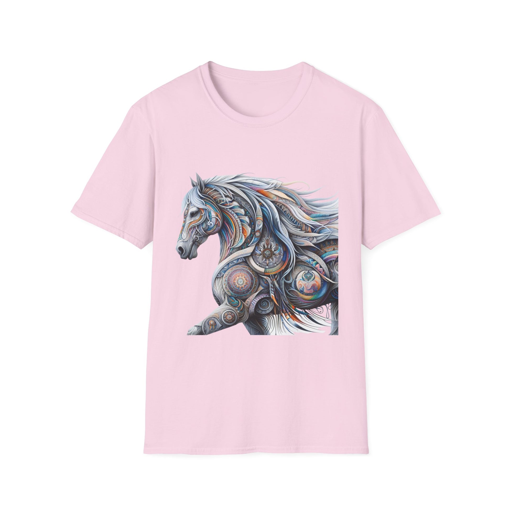 Horse-3. Native American Inspired / Unisex Graphic Tee Shirt - Global Warming Warrior Wear, "S.P.C." A Social Purpose Corporation  