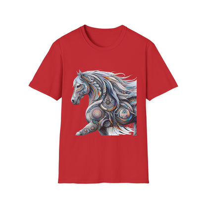 Horse-3. Native American Inspired / Unisex Graphic Tee Shirt - Global Warming Warrior Wear, "S.P.C." A Social Purpose Corporation  