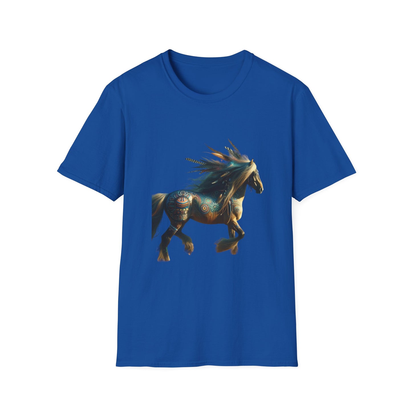 Horse-2A. - Native American Inspired / Unisex - Graphic Tee Shirt - Global Warming Warrior Wear, "S.P.C." A Social Purpose Corporation  