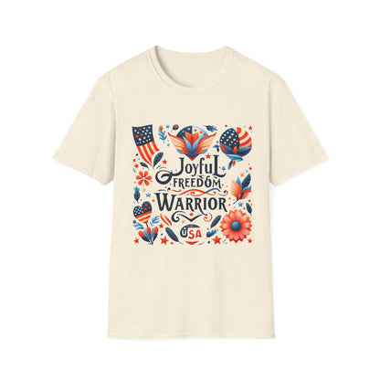 X - Vote - Joyful Freedom Warrior USA-1. / Unisex Graphic Tee Shirt - Global Warming Warrior Wear, "S.P.C." A Social Purpose Corporation  