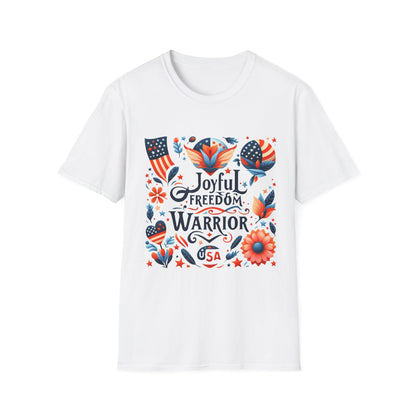 X - Vote - Joyful Freedom Warrior USA-1. / Unisex Graphic Tee Shirt - Global Warming Warrior Wear, "S.P.C." A Social Purpose Corporation  