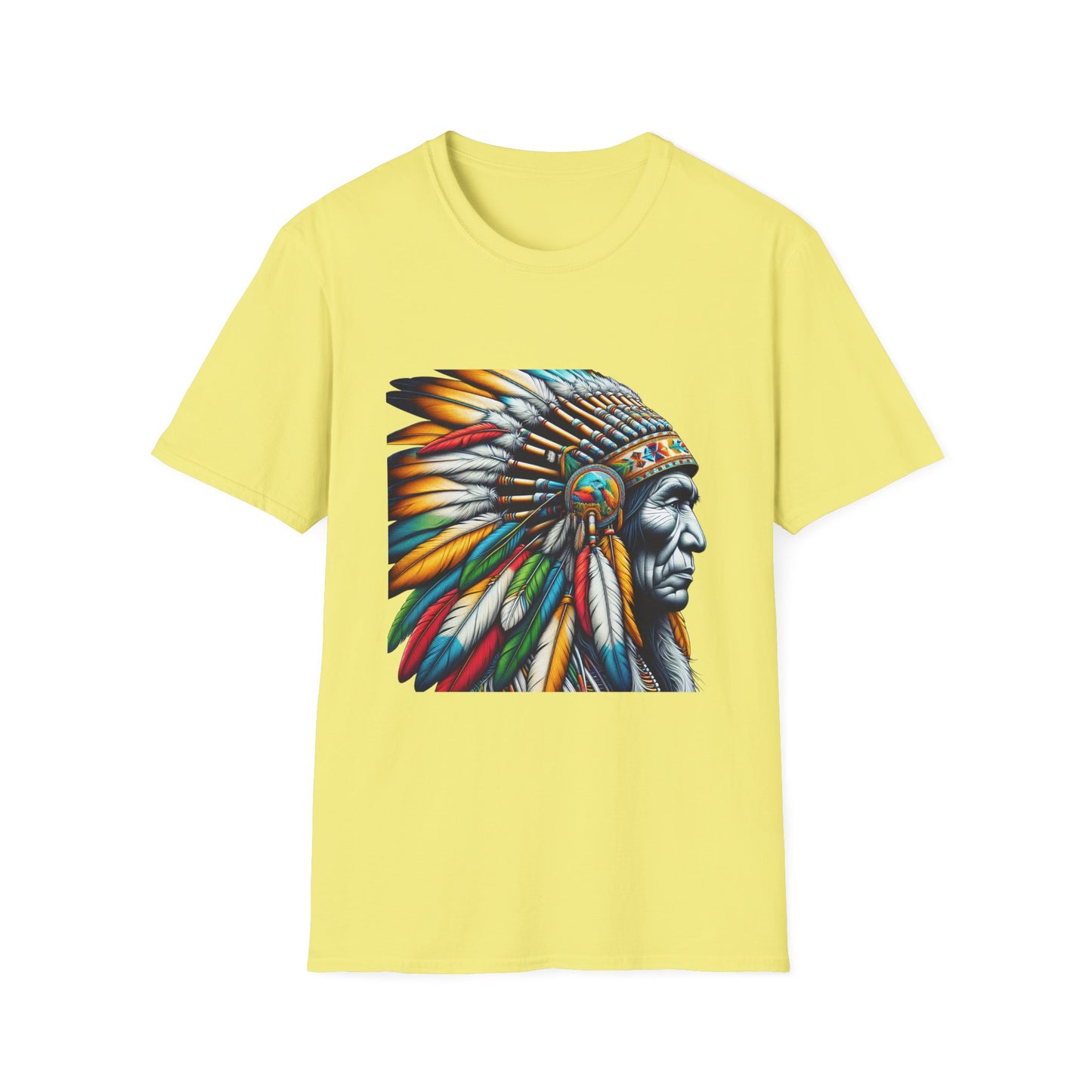 Native American Inspired Male-2. / Unisex Graphic Tee Shirt - Global Warming Warrior Wear, "S.P.C." A Social Purpose Corporation  