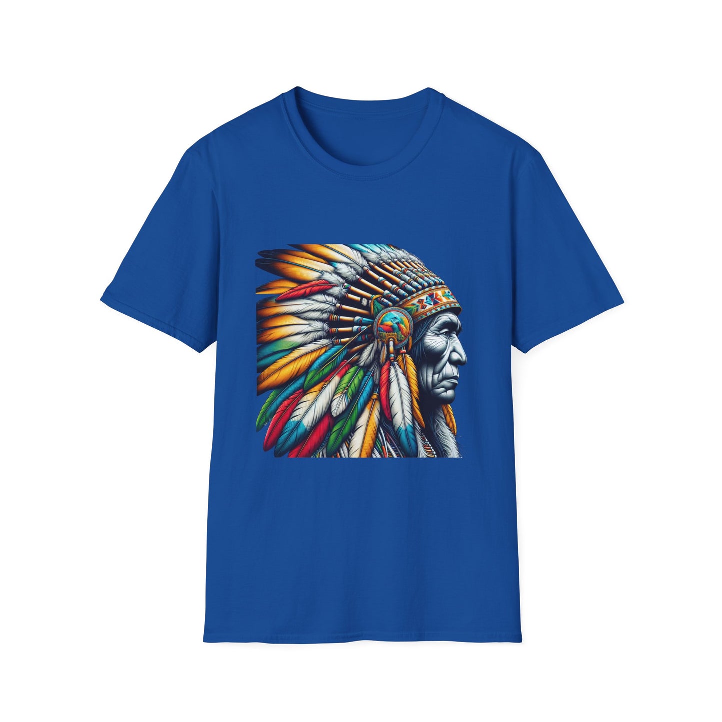 Native American Inspired Male-2. / Unisex Graphic Tee Shirt - Global Warming Warrior Wear, "S.P.C." A Social Purpose Corporation  