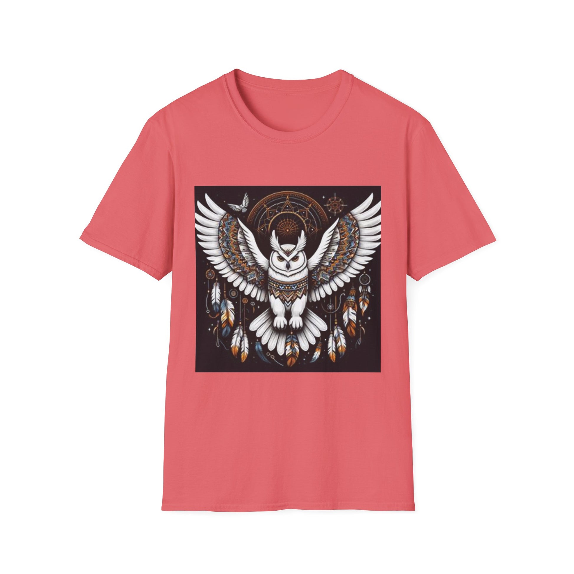 Owl-1. Native American Inspired / Unisex Graphic Tee Shirt - Global Warming Warrior Wear, "S.P.C." A Social Purpose Corporation  