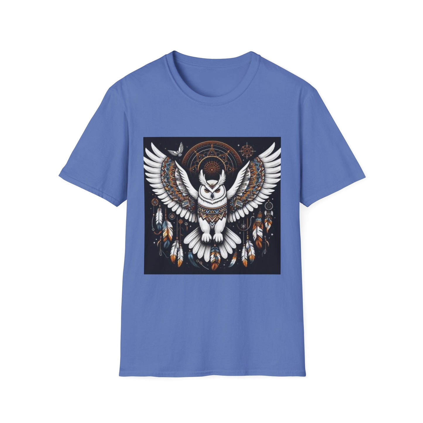 Owl-1. Native American Inspired / Unisex Graphic Tee Shirt - Global Warming Warrior Wear, "S.P.C." A Social Purpose Corporation  