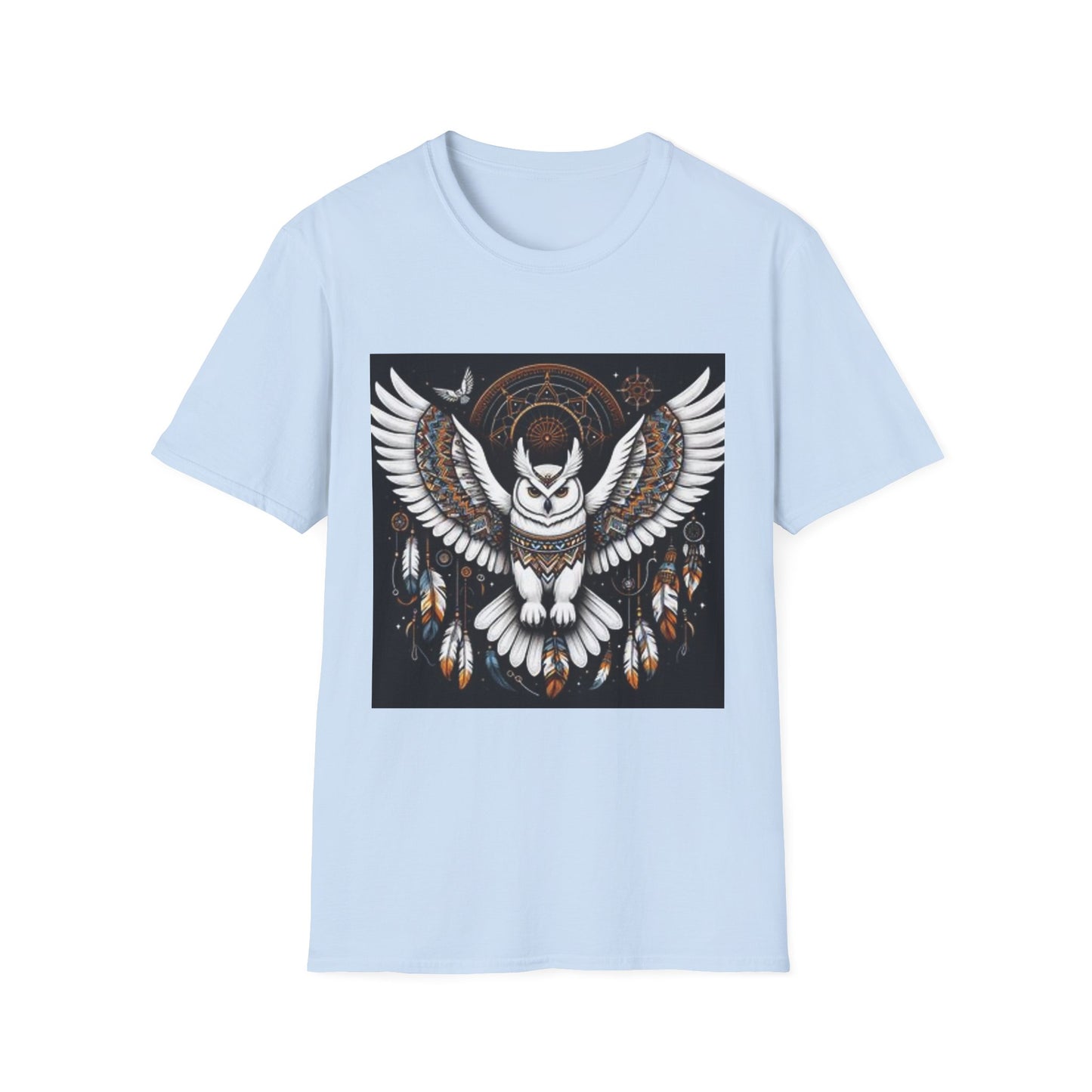 Owl-1. Native American Inspired / Unisex Graphic Tee Shirt - Global Warming Warrior Wear, "S.P.C." A Social Purpose Corporation  