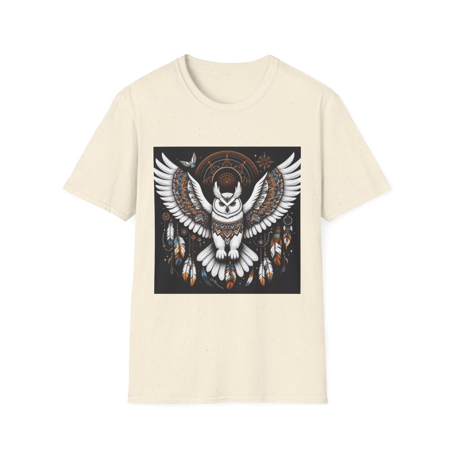 Owl-1. Native American Inspired / Unisex Graphic Tee Shirt - Global Warming Warrior Wear, "S.P.C." A Social Purpose Corporation  