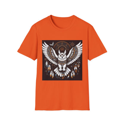 Owl-1. Native American Inspired / Unisex Graphic Tee Shirt - Global Warming Warrior Wear, "S.P.C." A Social Purpose Corporation  