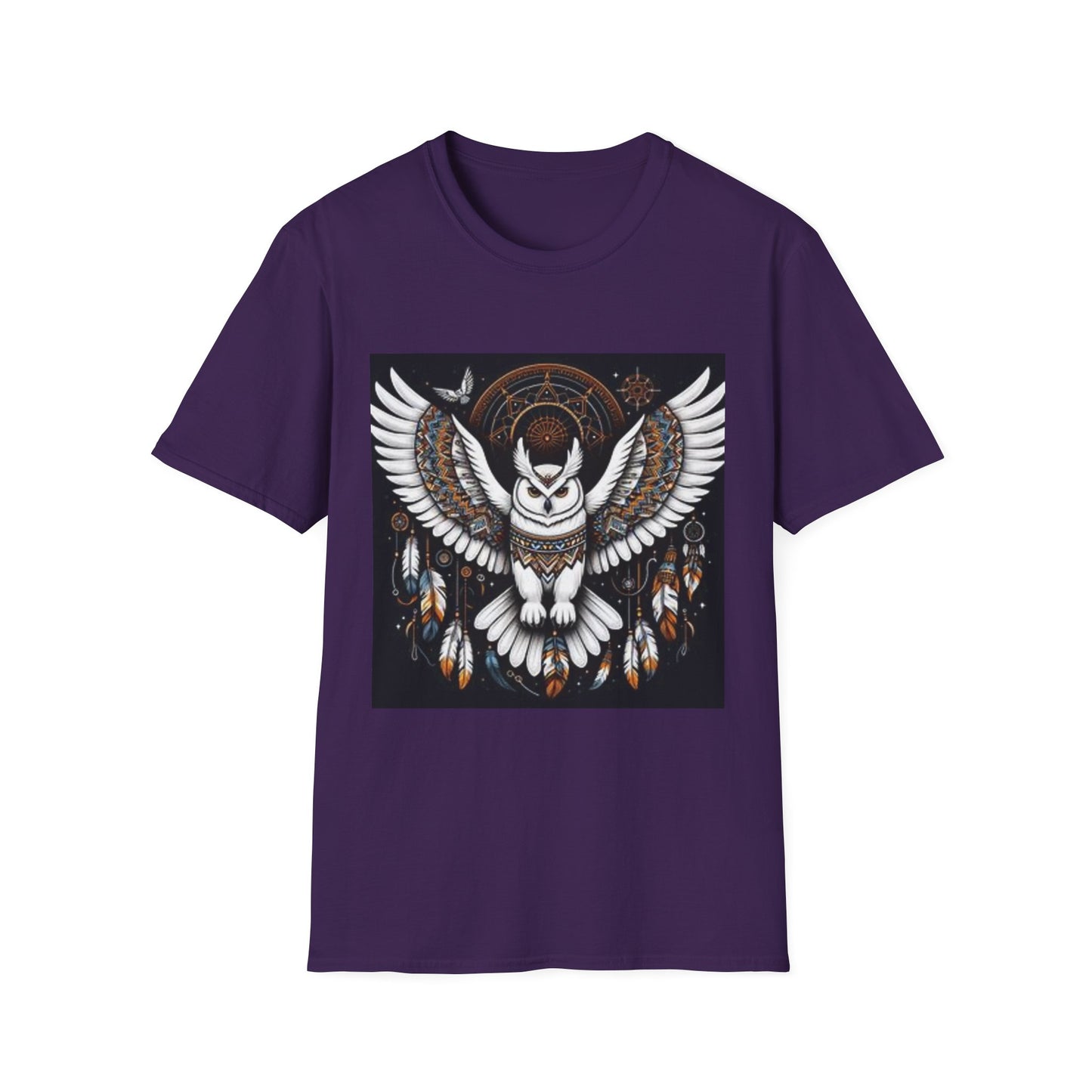 Owl-1. Native American Inspired / Unisex Graphic Tee Shirt - Global Warming Warrior Wear, "S.P.C." A Social Purpose Corporation  