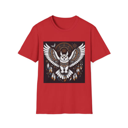 Owl-1. Native American Inspired / Unisex Graphic Tee Shirt - Global Warming Warrior Wear, "S.P.C." A Social Purpose Corporation  