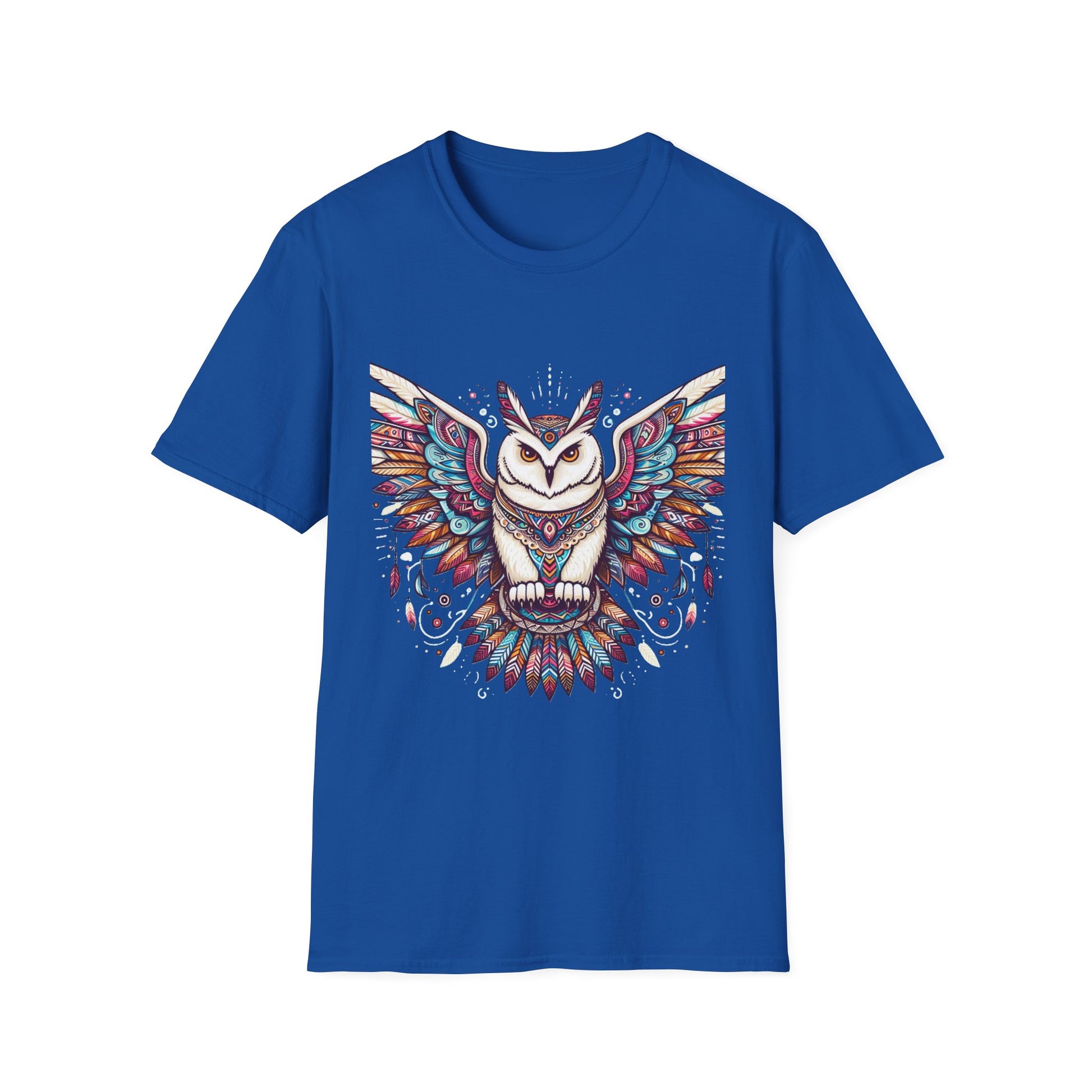 Owl-2. Native American Inspired / Unisex Graphic Tee Shirt - Global Warming Warrior Wear, "S.P.C." A Social Purpose Corporation  