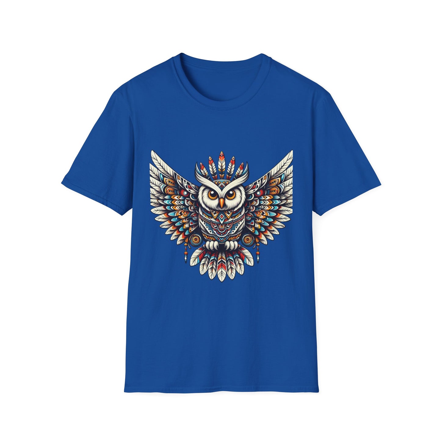 Owl-4. Native American Inspired / Unisex Graphic Tee Shirt - Global Warming Warrior Wear, "S.P.C." A Social Purpose Corporation  