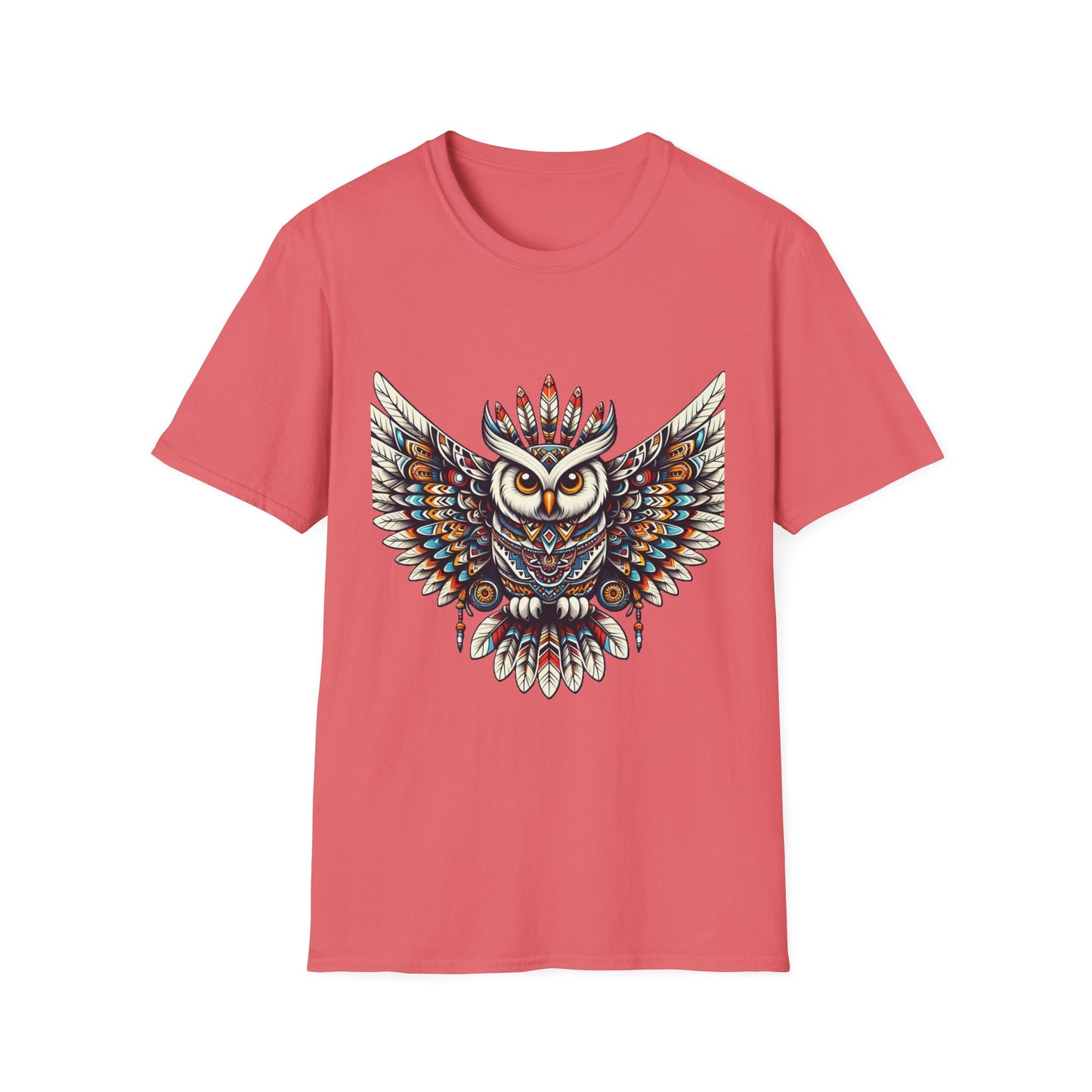 Owl-4. Native American Inspired / Unisex Graphic Tee Shirt - Global Warming Warrior Wear, "S.P.C." A Social Purpose Corporation  