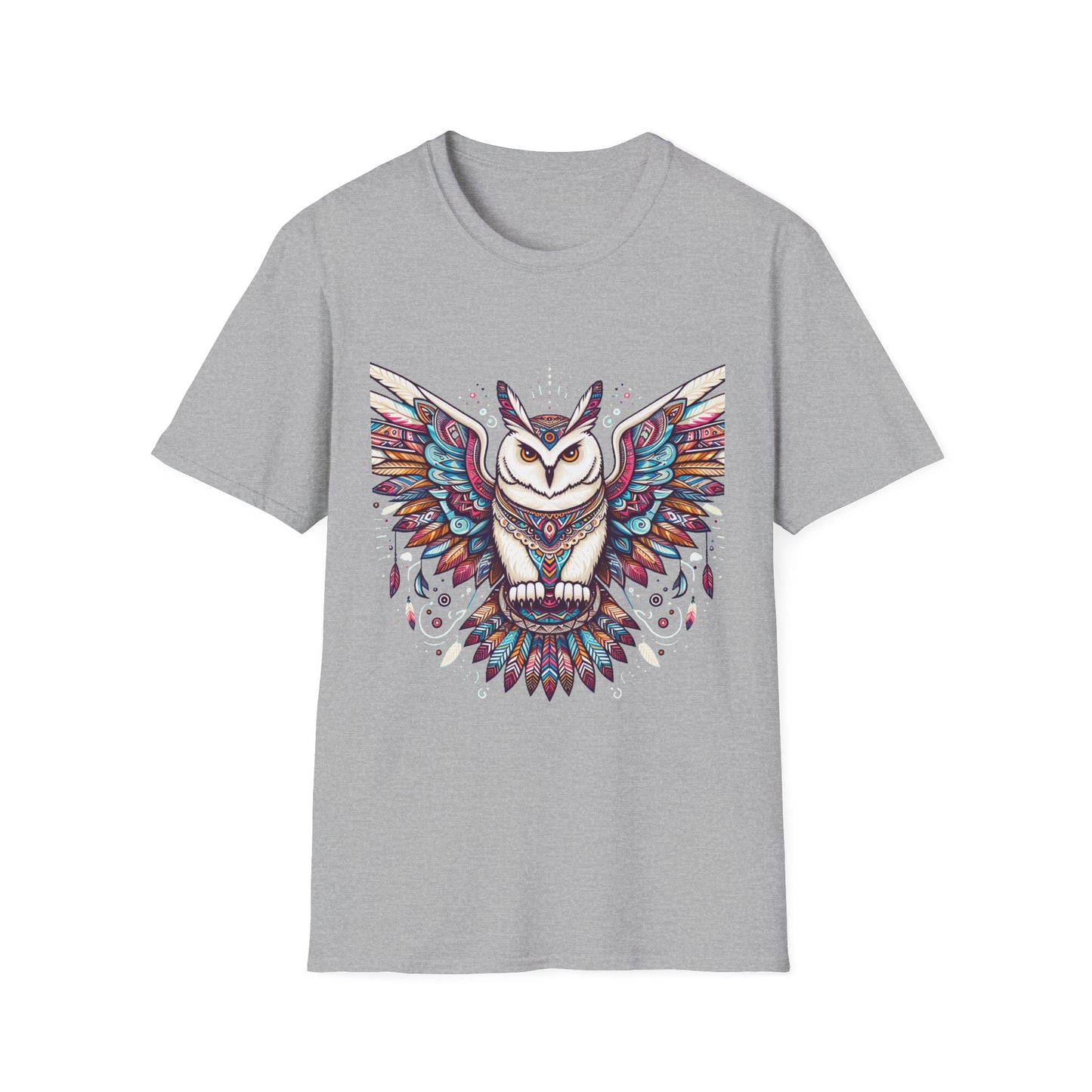 Owl-2. Native American Inspired / Unisex Graphic Tee Shirt - Global Warming Warrior Wear, "S.P.C." A Social Purpose Corporation  