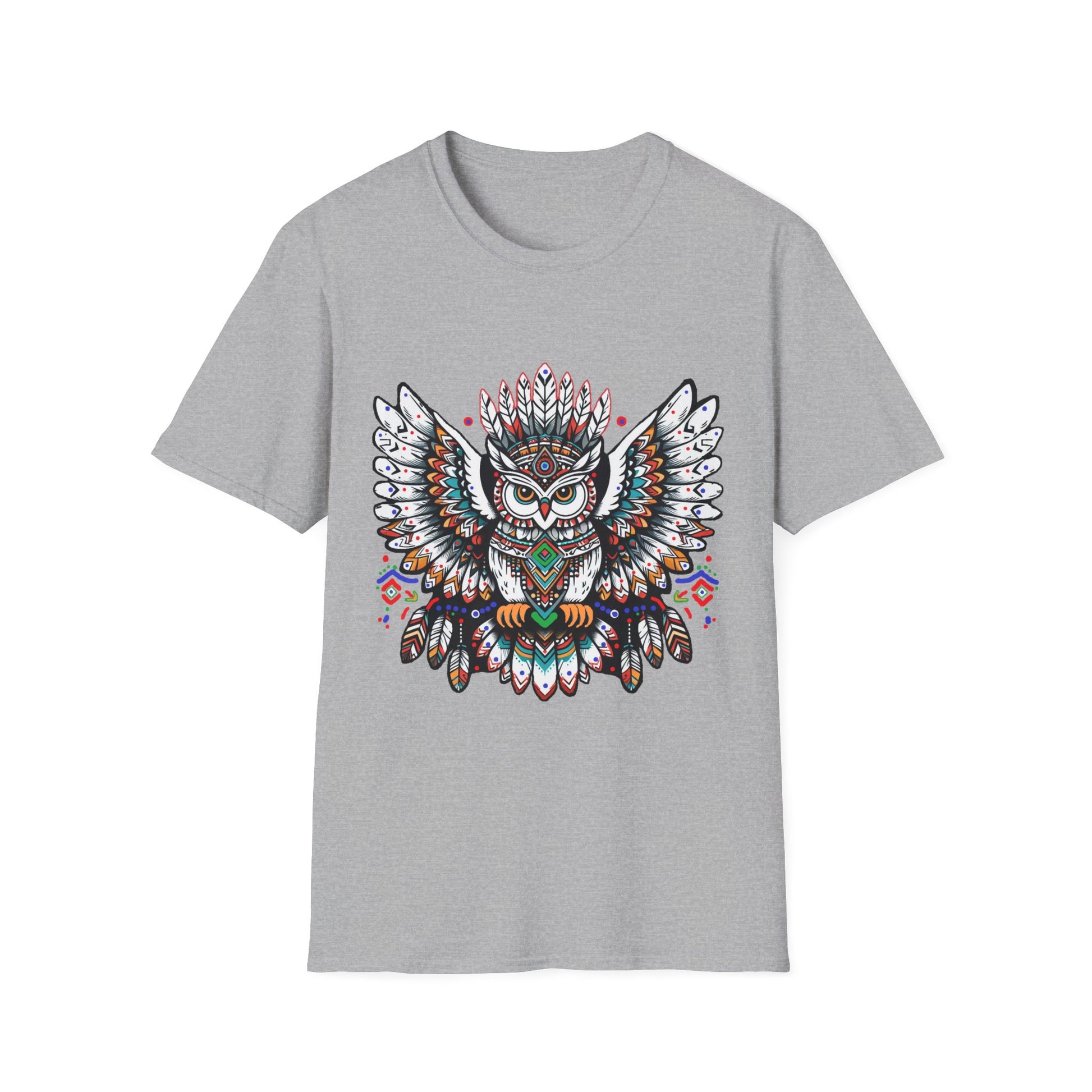 Owl-3. Native American Inspired / Unisex Graphic Tee Shirt - Global Warming Warrior Wear, "S.P.C." A Social Purpose Corporation  