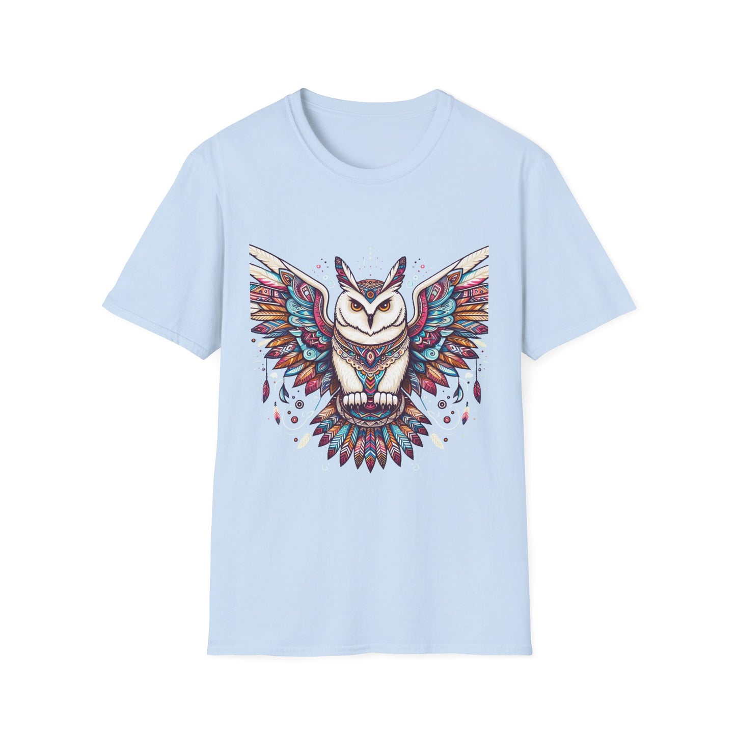 Owl-2. Native American Inspired / Unisex Graphic Tee Shirt - Global Warming Warrior Wear, "S.P.C." A Social Purpose Corporation  