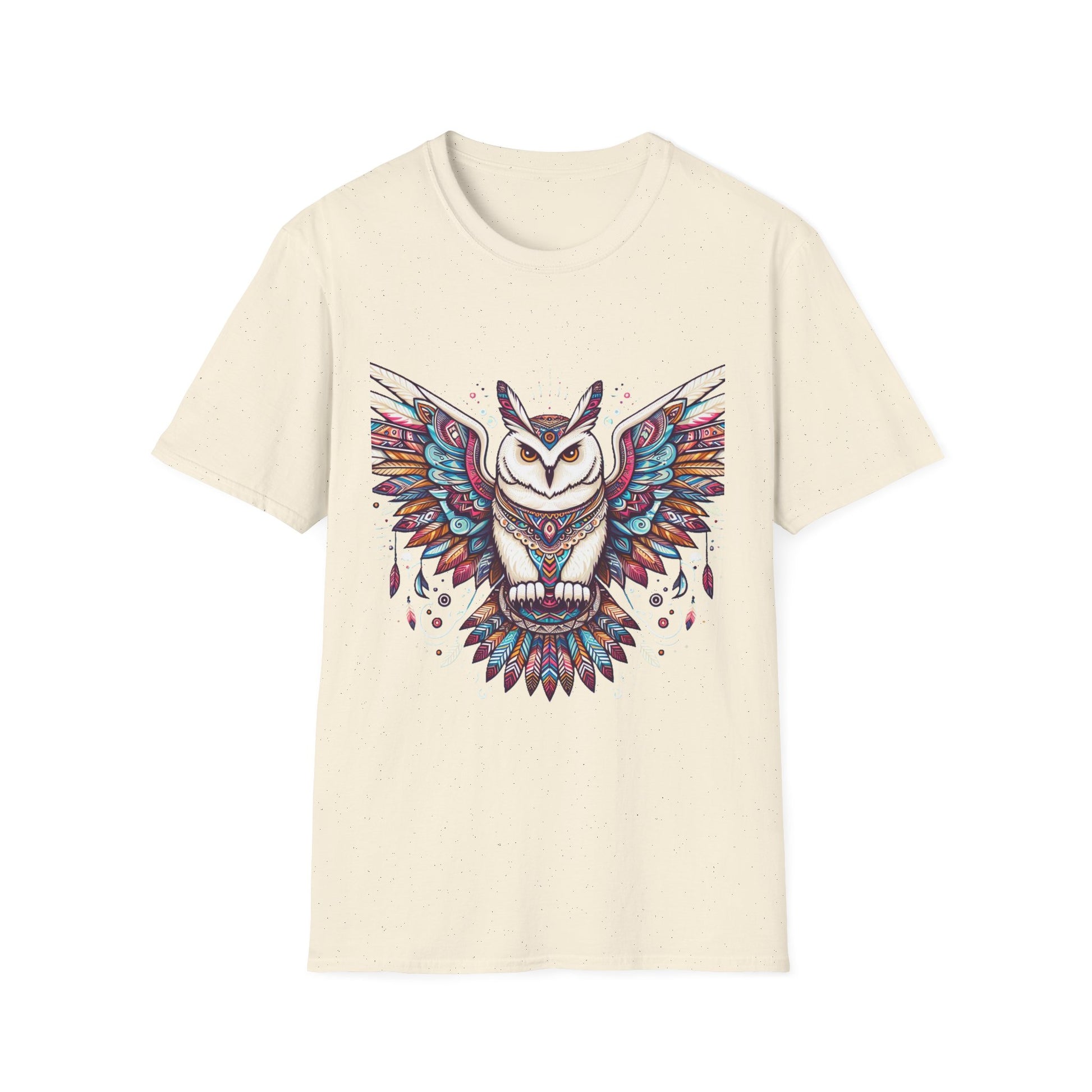 Owl-2. Native American Inspired / Unisex Graphic Tee Shirt - Global Warming Warrior Wear, "S.P.C." A Social Purpose Corporation  