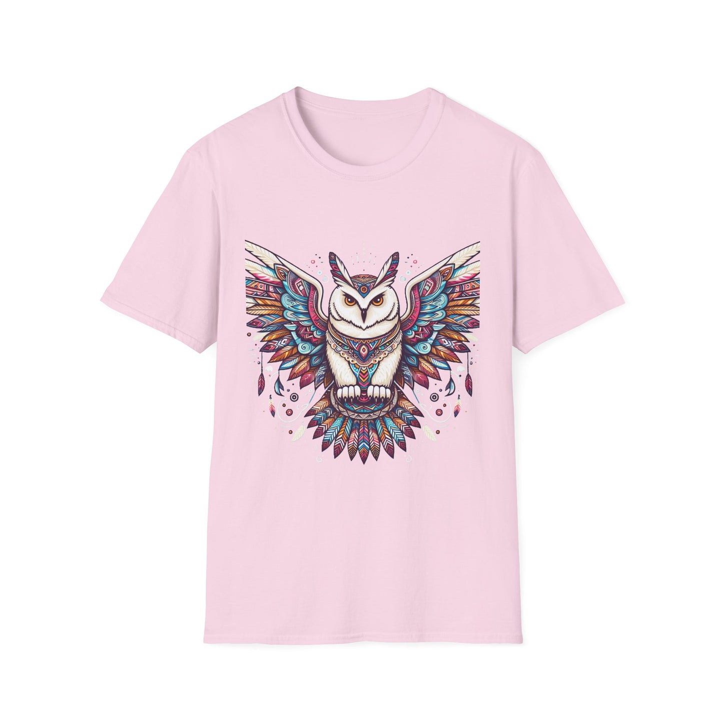 Owl-2. Native American Inspired / Unisex Graphic Tee Shirt - Global Warming Warrior Wear, "S.P.C." A Social Purpose Corporation  