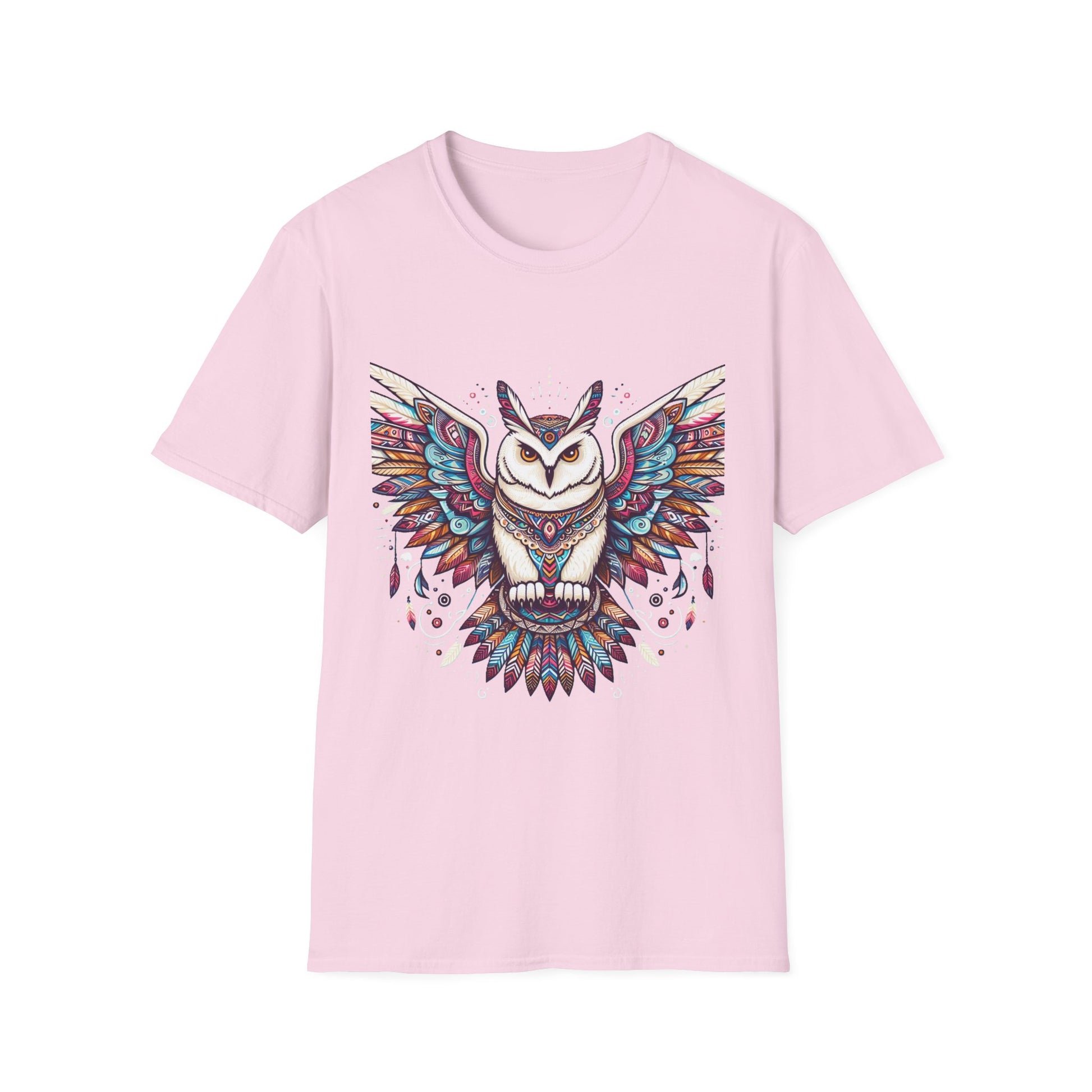 Owl-2. Native American Inspired / Unisex Graphic Tee Shirt - Global Warming Warrior Wear, "S.P.C." A Social Purpose Corporation  