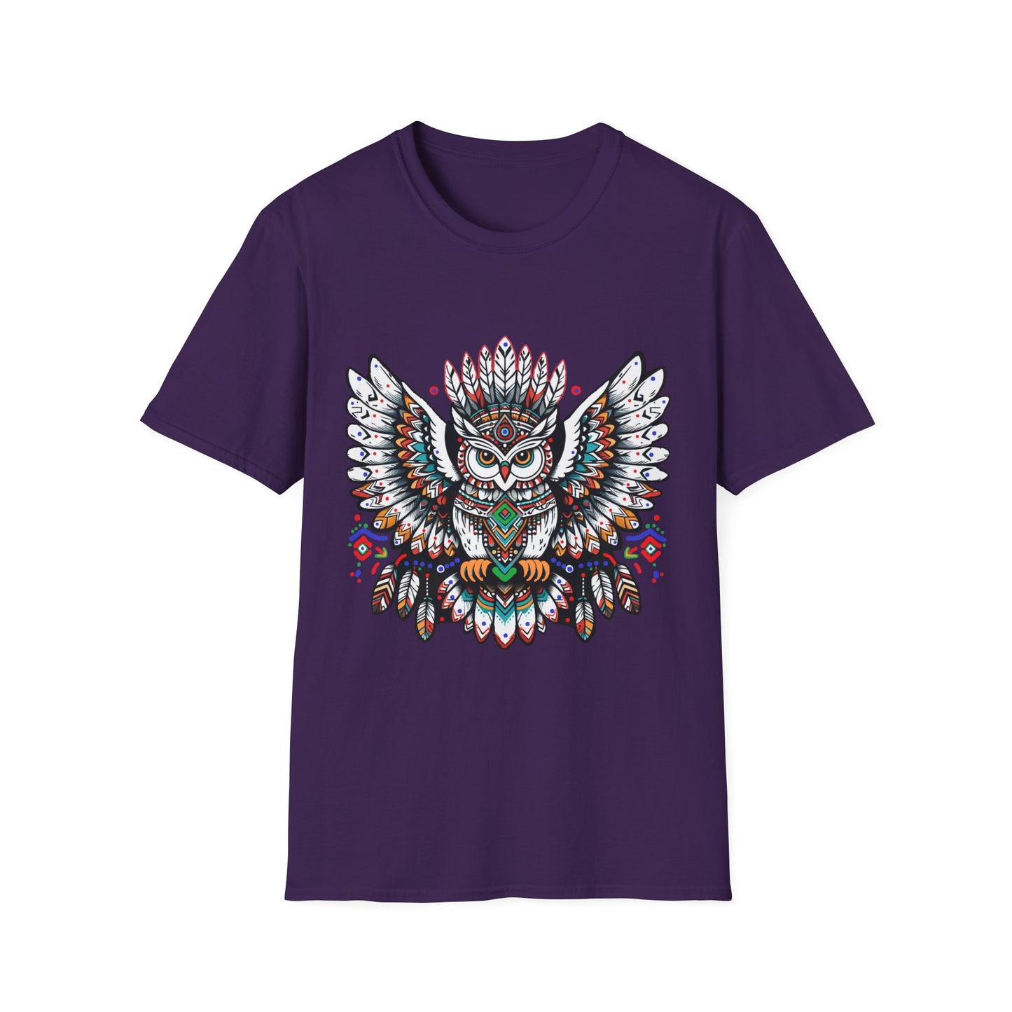 Owl-3. Native American Inspired / Unisex Graphic Tee Shirt - Global Warming Warrior Wear, "S.P.C." A Social Purpose Corporation  