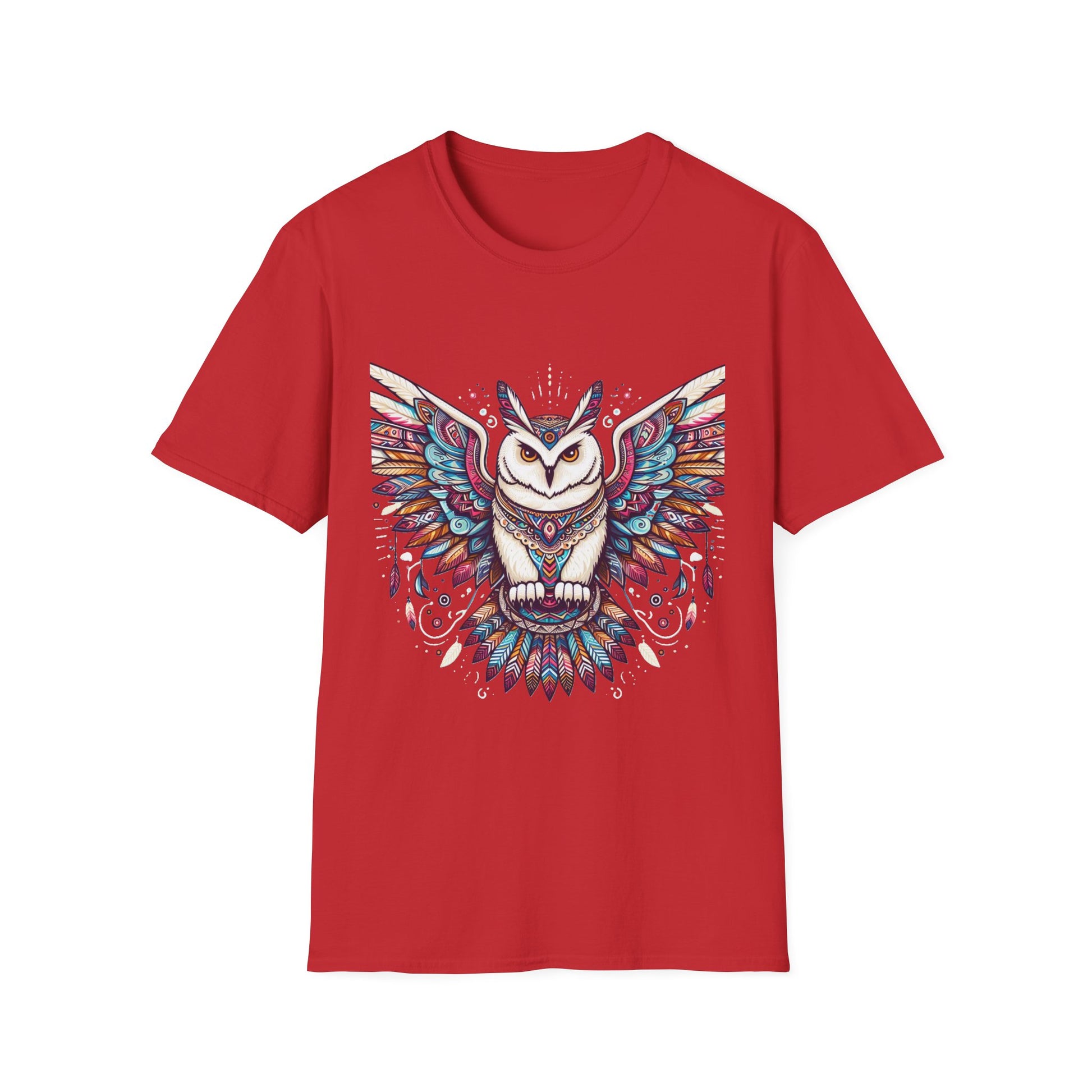 Owl-2. Native American Inspired / Unisex Graphic Tee Shirt - Global Warming Warrior Wear, "S.P.C." A Social Purpose Corporation  