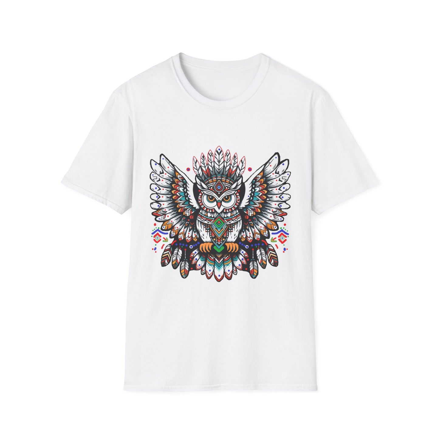 Owl-3. Native American Inspired / Unisex Graphic Tee Shirt - Global Warming Warrior Wear, "S.P.C." A Social Purpose Corporation  