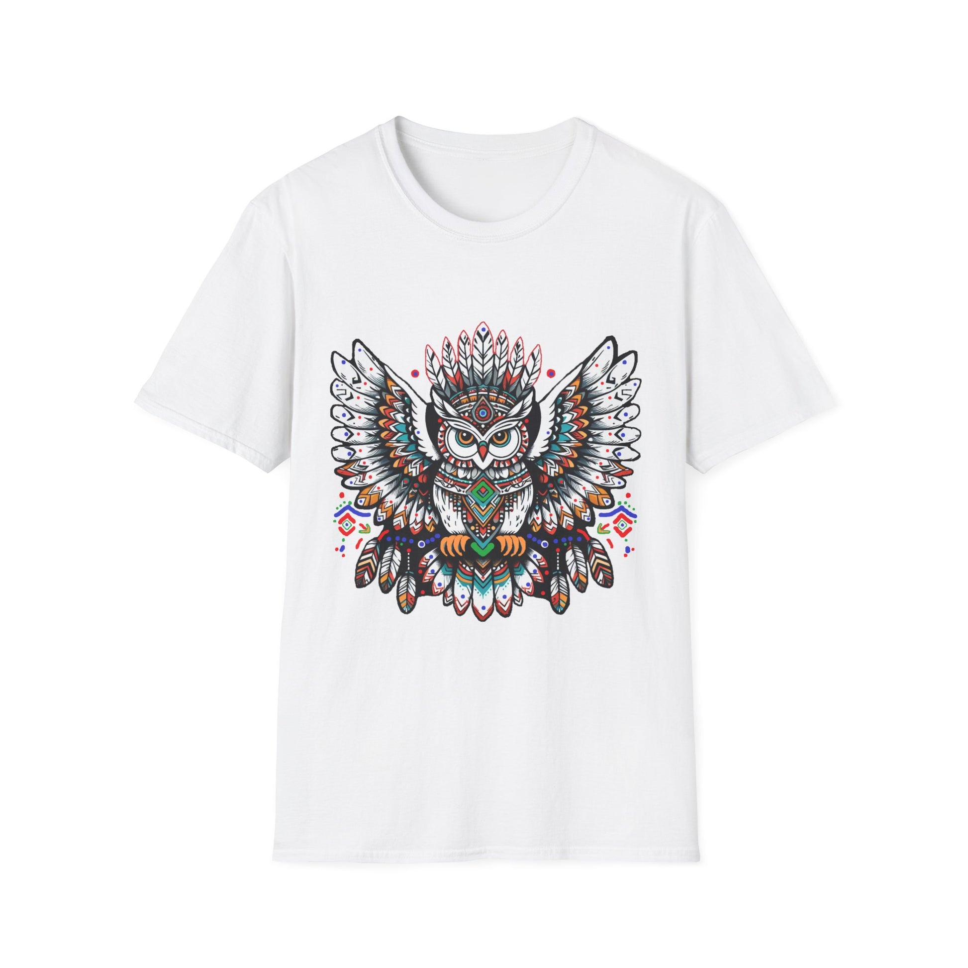 Owl-3. Native American Inspired / Unisex Graphic Tee Shirt - Global Warming Warrior Wear, "S.P.C." A Social Purpose Corporation  