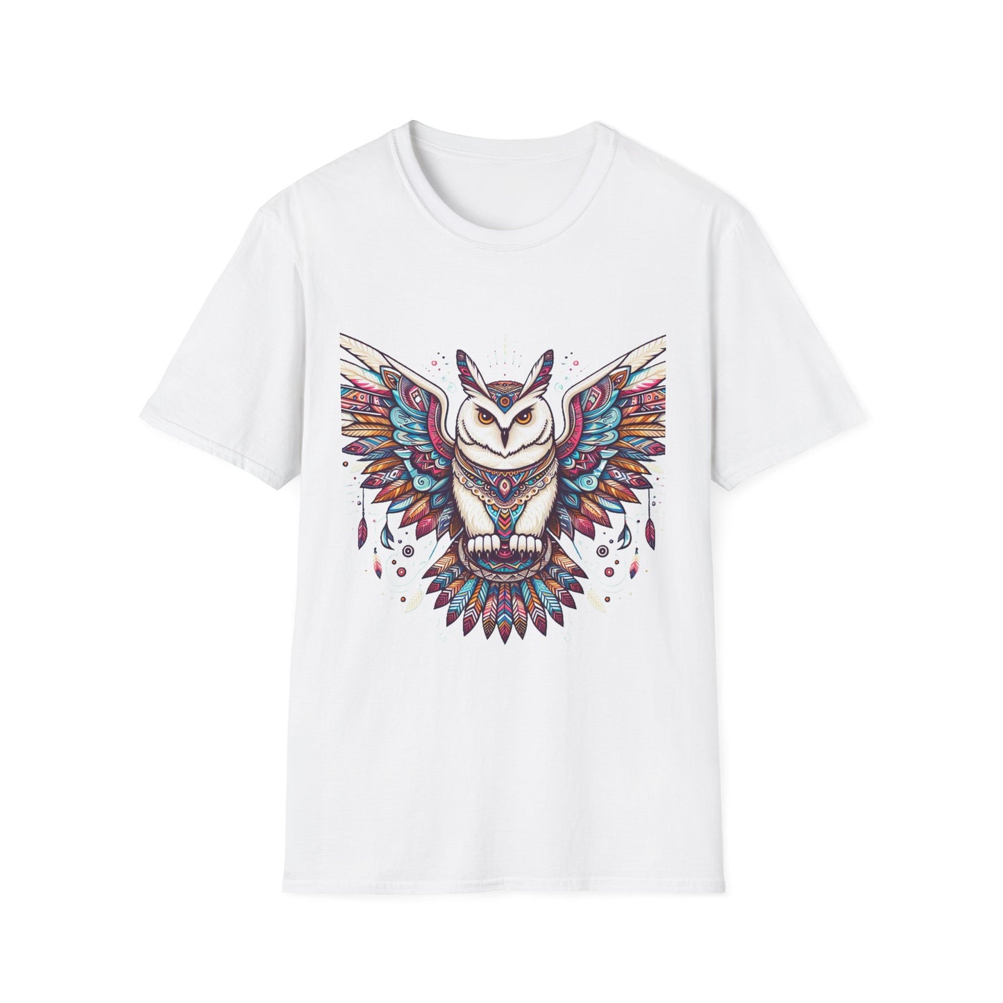 Owl-2. Native American Inspired / Unisex Graphic Tee Shirt - Global Warming Warrior Wear, "S.P.C." A Social Purpose Corporation  