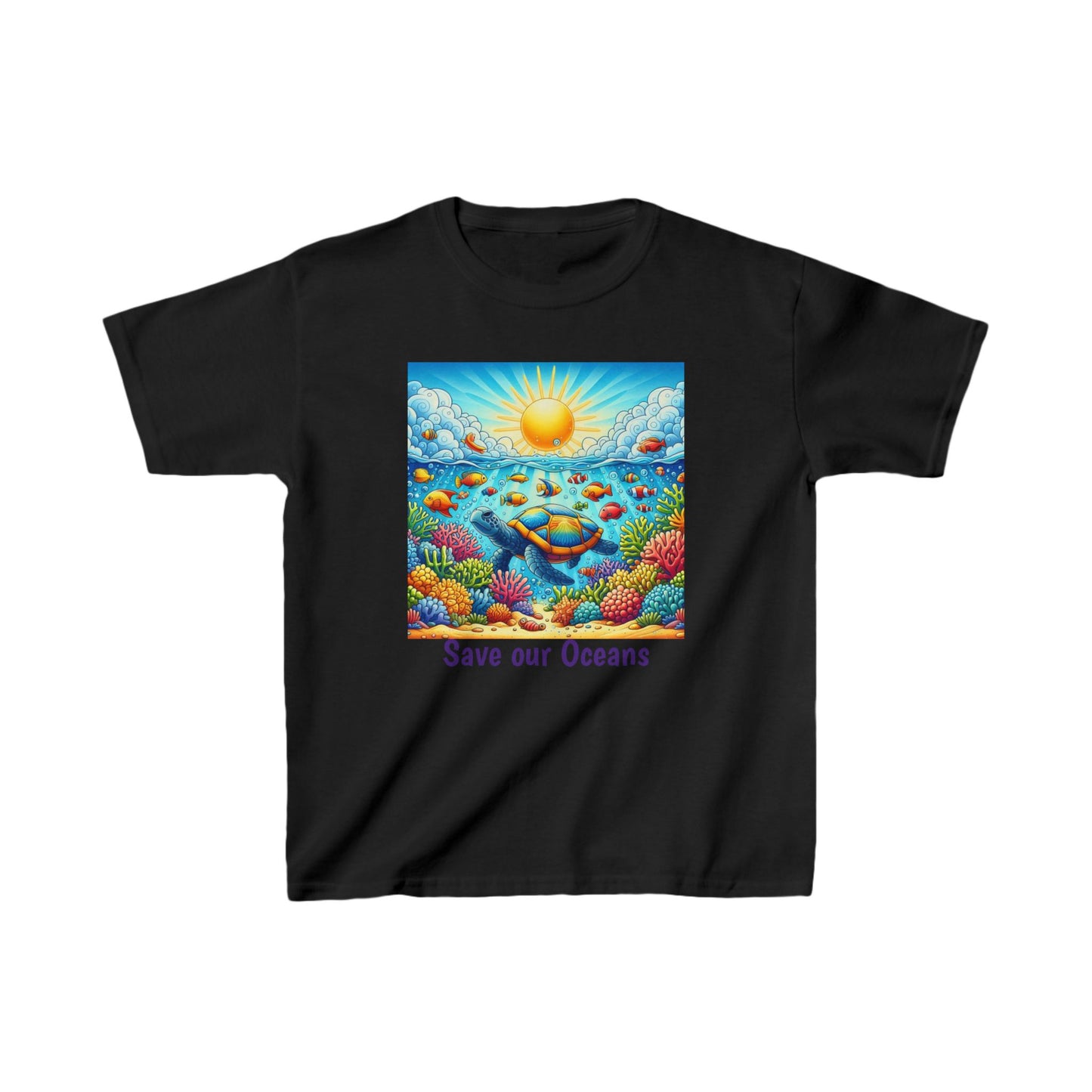 4-A. Save our Oceans / Unisex Graphic Tee Shirts - Global Warming Warrior Wear, "S.P.C." A Social Purpose Corporation  