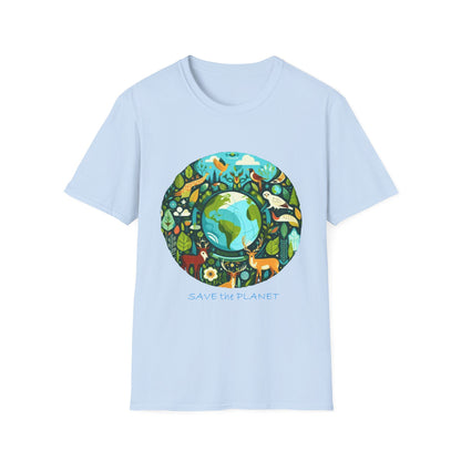 3-C. Save the Planet / Unisex Graphic Tee Shirt - Global Warming Warrior Wear, "S.P.C." A Social Purpose Corporation  