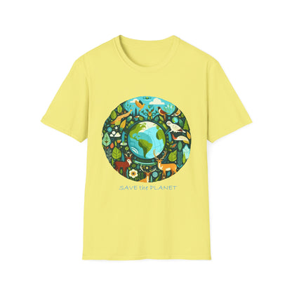 3-C. Save the Planet / Unisex Graphic Tee Shirt - Global Warming Warrior Wear, "S.P.C." A Social Purpose Corporation  