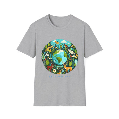 3-C. Save the Planet / Unisex Graphic Tee Shirt - Global Warming Warrior Wear, "S.P.C." A Social Purpose Corporation  