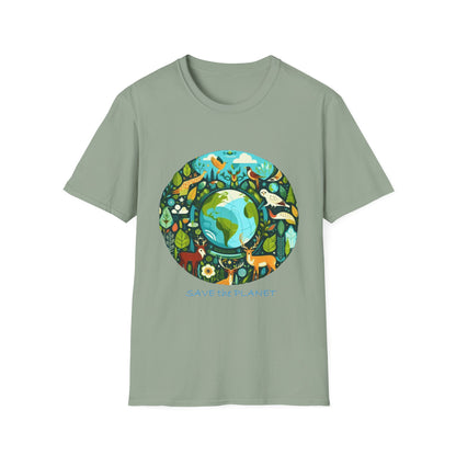 3-C. Save the Planet / Unisex Graphic Tee Shirt - Global Warming Warrior Wear, "S.P.C." A Social Purpose Corporation  