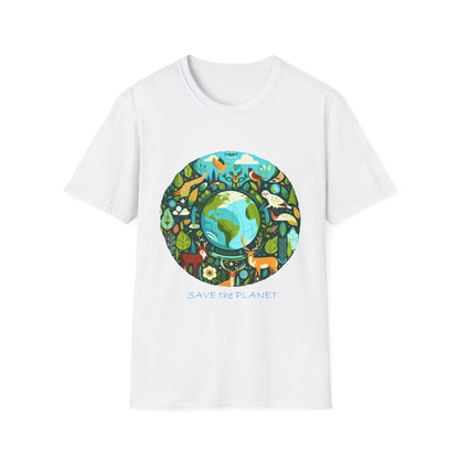 3-C. Save the Planet / Unisex Graphic Tee Shirt - Global Warming Warrior Wear, "S.P.C." A Social Purpose Corporation  