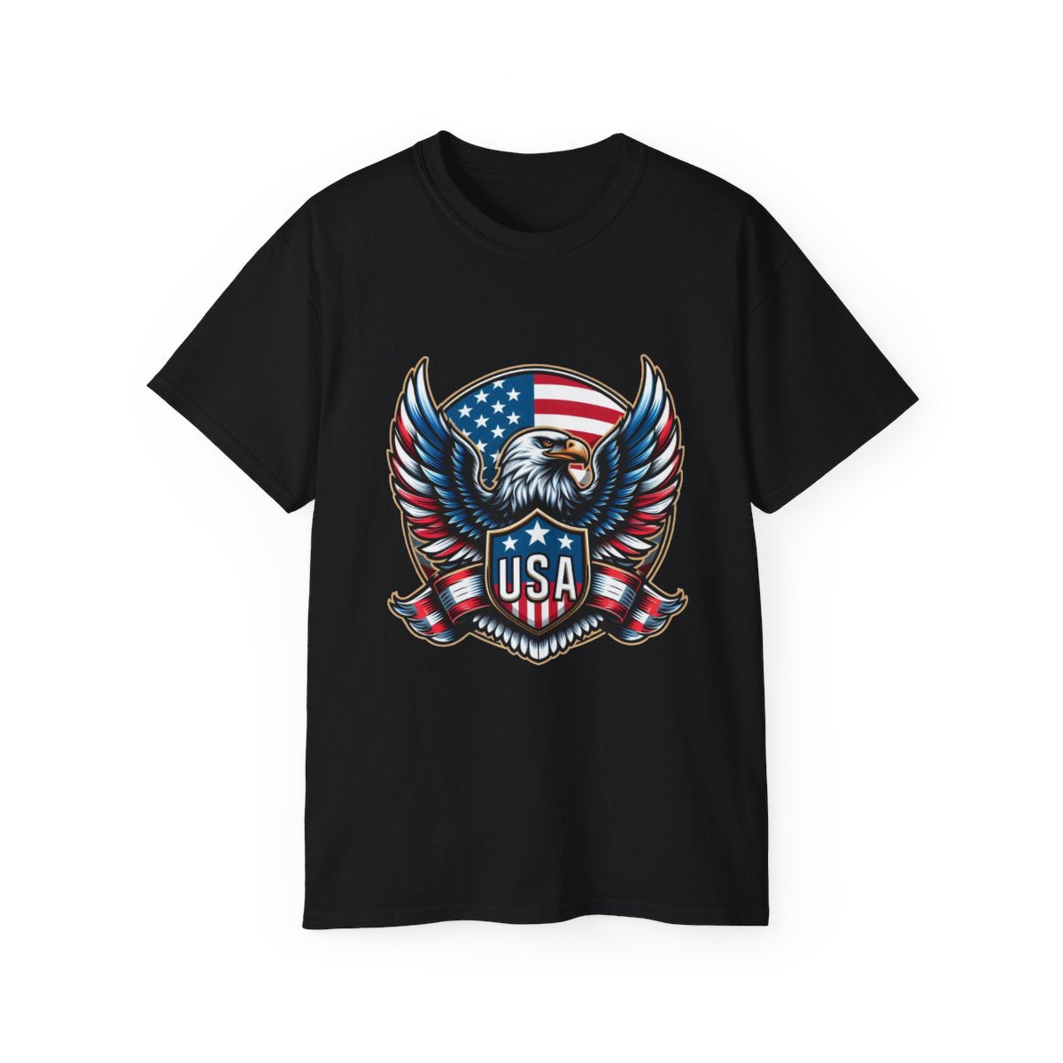 USA Shield - Flag - Eagle.1 / Unisex Graphic Tee Shirt - Amazon Apparel Company 