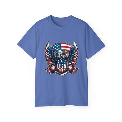 USA Shield - Flag - Eagle.1 / Unisex Graphic Tee Shirt - Amazon Apparel Company 