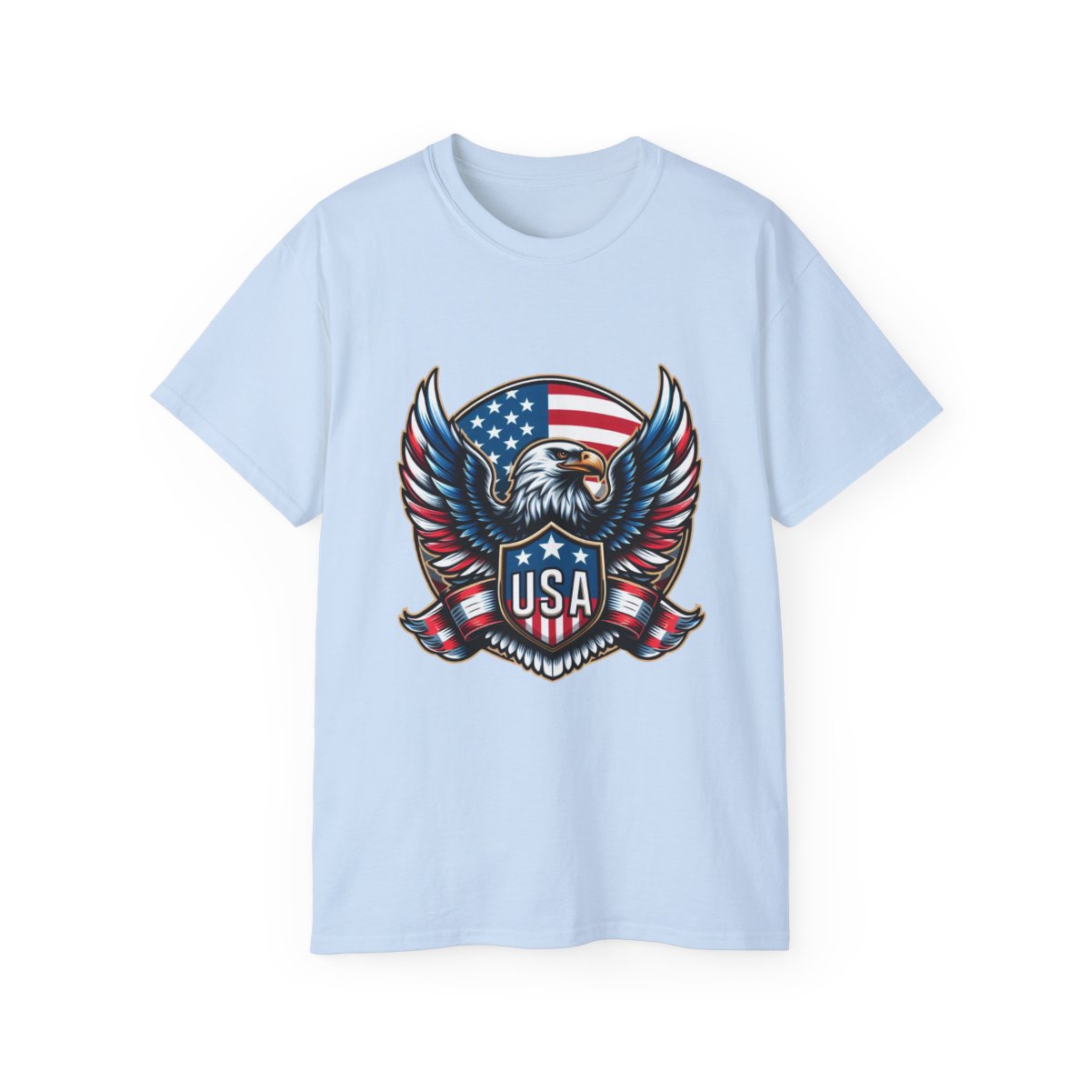 USA Shield - Flag - Eagle.1 / Unisex Graphic Tee Shirt - Amazon Apparel Company 