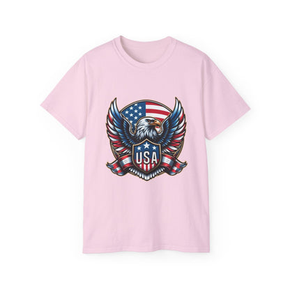 USA Shield - Flag - Eagle.1 / Unisex Graphic Tee Shirt - Amazon Apparel Company 