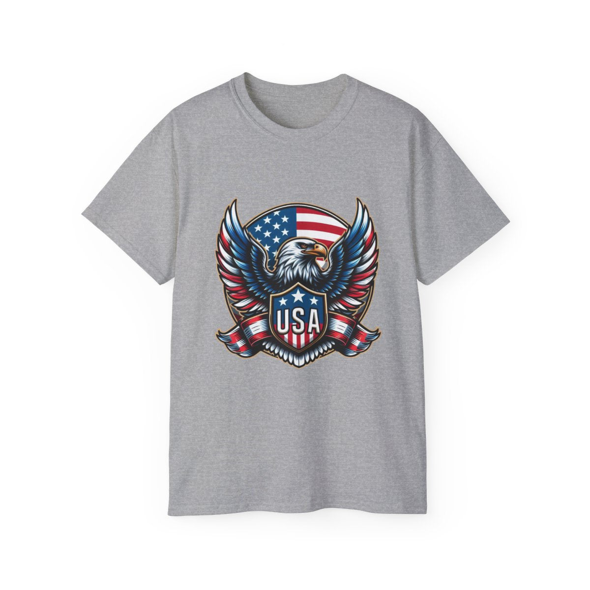 USA Shield - Flag - Eagle.1 / Unisex Graphic Tee Shirt - Amazon Apparel Company 