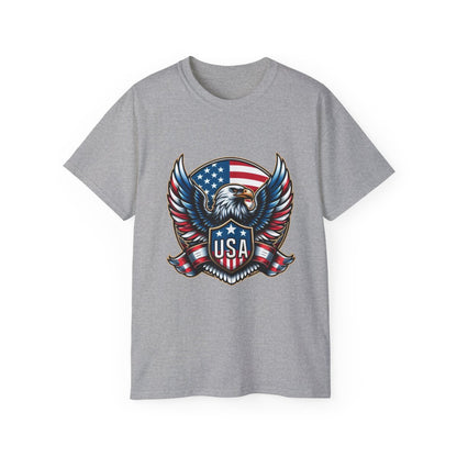 USA Shield - Flag - Eagle.1 / Unisex Graphic Tee Shirt - Amazon Apparel Company 