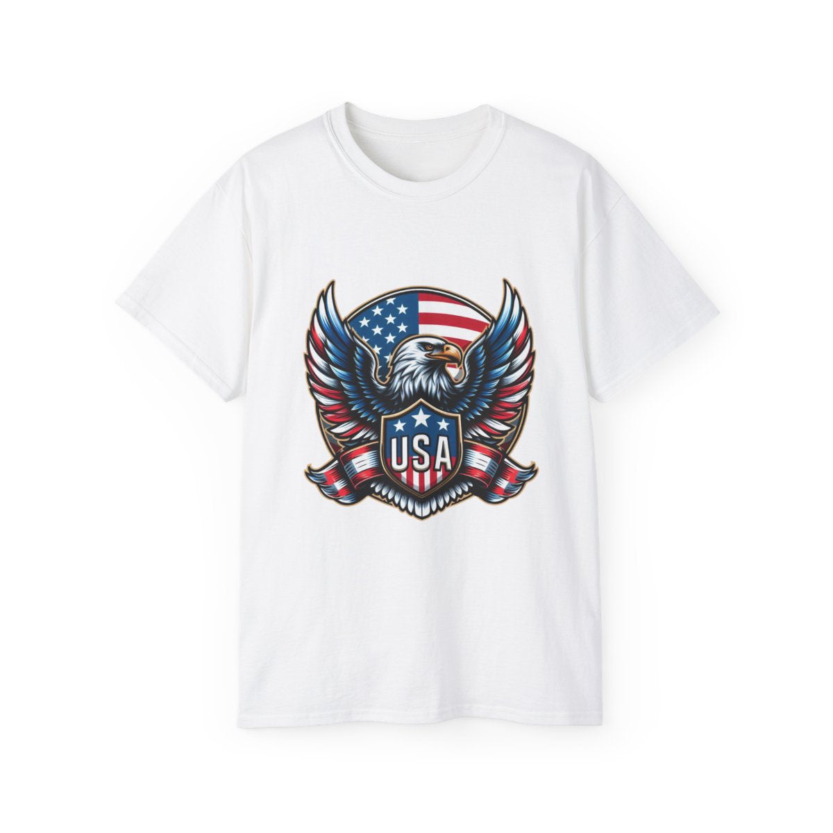 USA Shield - Flag - Eagle.1 / Unisex Graphic Tee Shirt - Amazon Apparel Company 