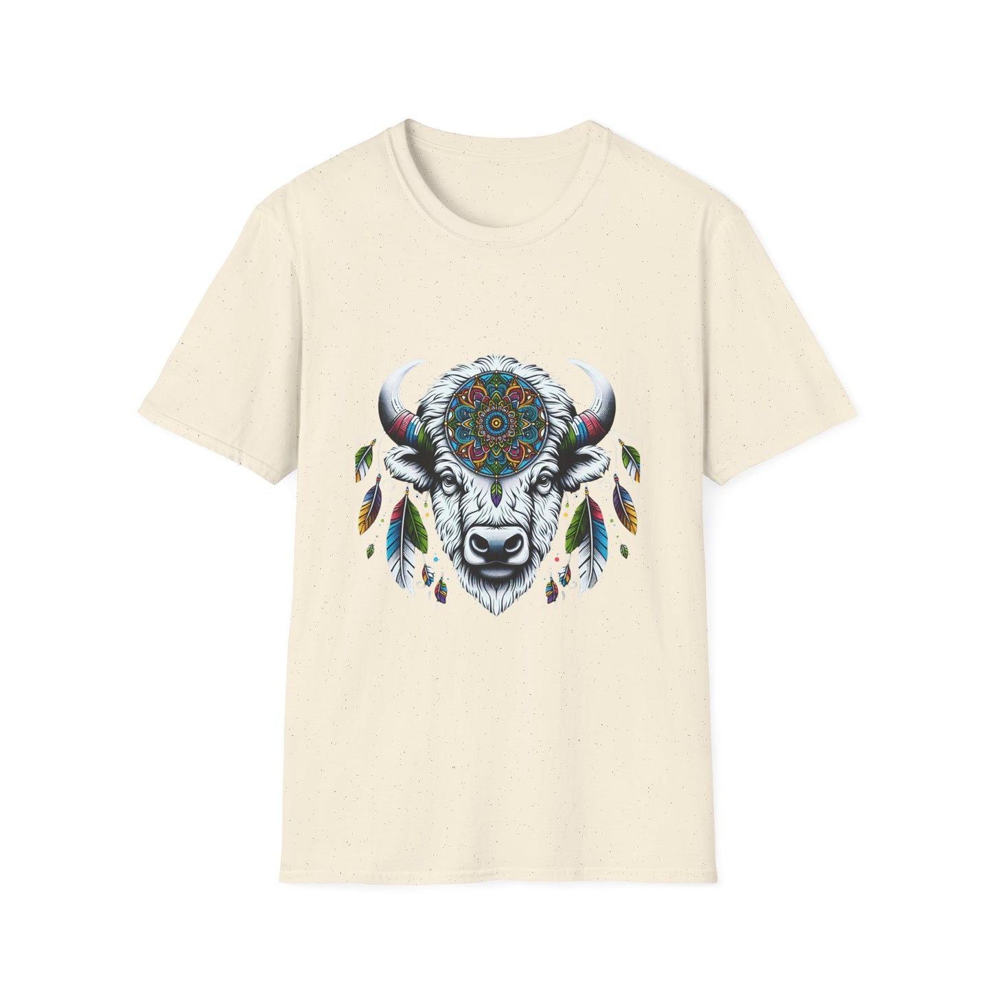 White Bison-2. Native American Inspired / Unisex Graphic Tee Shirt - Global Warming Warrior Wear, "S.P.C." A Social Purpose Corporation  