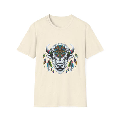 White Bison-2. Native American Inspired / Unisex Graphic Tee Shirt - Global Warming Warrior Wear, "S.P.C." A Social Purpose Corporation  