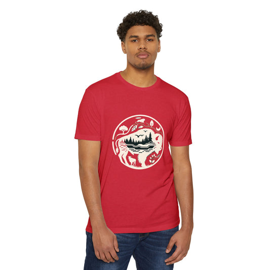 White Bison-4. Native American Inspired / Unisex Graphic Tee Shirt - Global Warming Warrior Wear, "S.P.C." A Social Purpose Corporation   ZEBRA UNDERGROUND