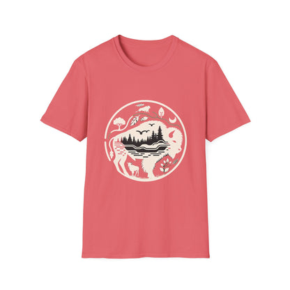 White Bison-4. Native American Inspired / Unisex Graphic Tee Shirt - Global Warming Warrior Wear, "S.P.C." A Social Purpose Corporation  