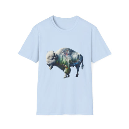 White Bison-6. Native American Inspired / Unisex Graphic Tee Shirt - Global Warming Warrior Wear, "S.P.C." A Social Purpose Corporation  