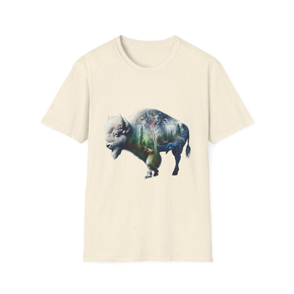 White Bison-6. Native American Inspired / Unisex Graphic Tee Shirt - Global Warming Warrior Wear, "S.P.C." A Social Purpose Corporation  